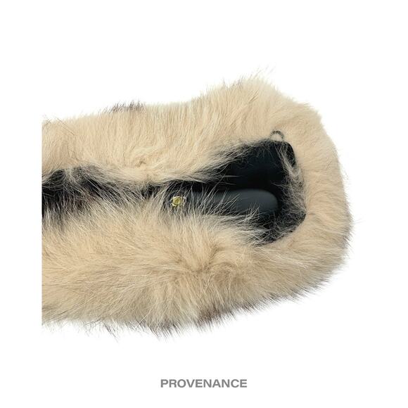 🔴 Givenchy Fur Shawl Scarf - Cream Brown Fox - Picture 7 of 10